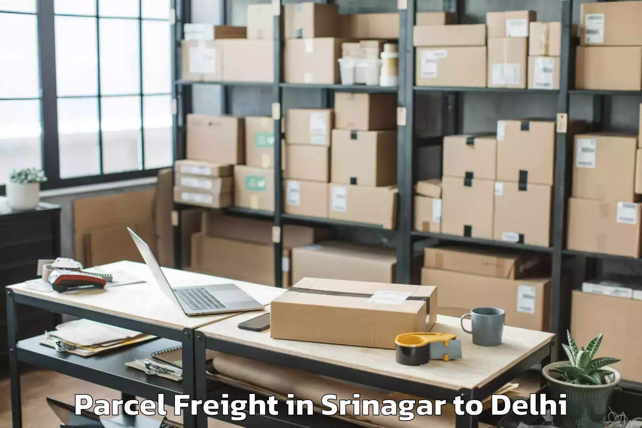 Srinagar to Rajouri Garden Parcel Freight Booking